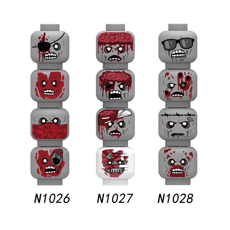 Kids Zombie Toys - Figuras de cabeza de cara de