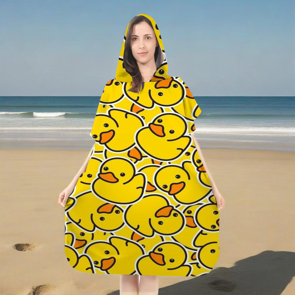 Rubber Duck Bath - Toalla de Playa con Capucha y