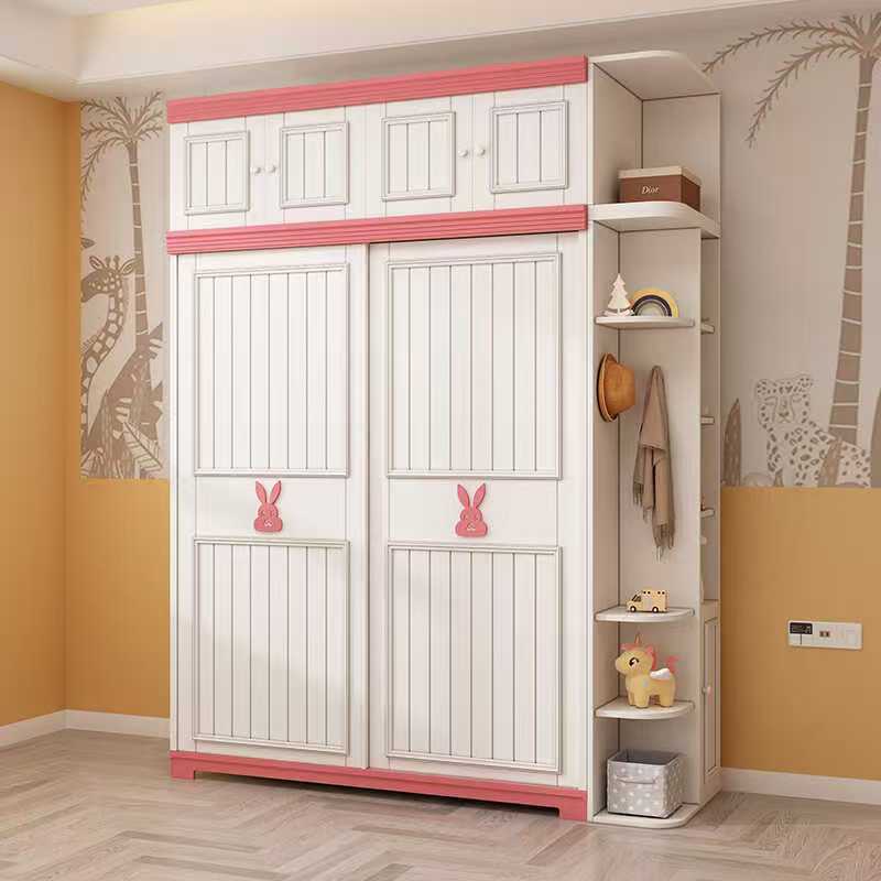 Kids Toys Mall - Armario de almacenamiento de madera blanco