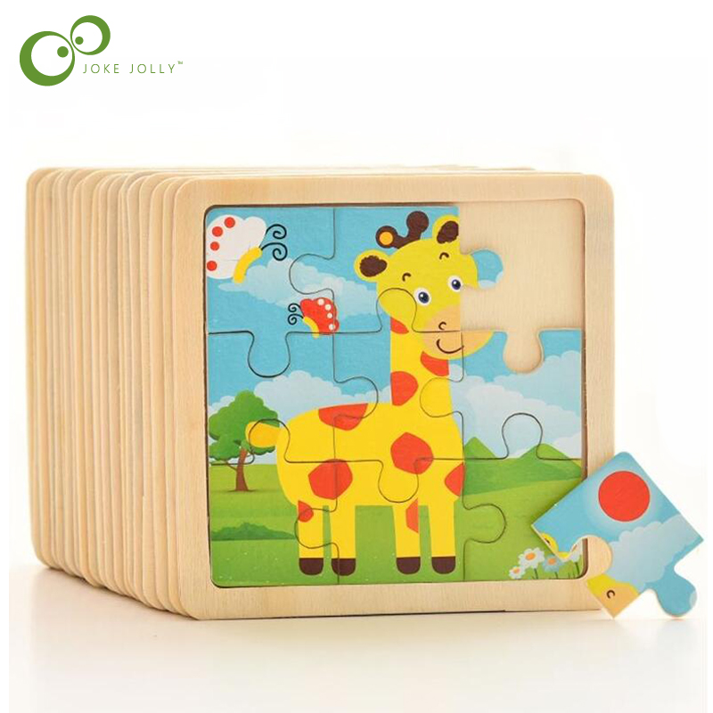 Kids Toys Deals - 4 unids/lote rompecabezas de madera 3D