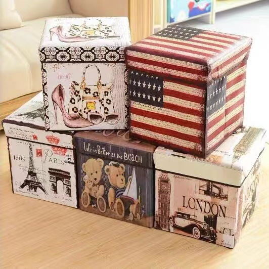 Kids Toys Vintage - Caja de almacenamiento plegable impresa Vintage