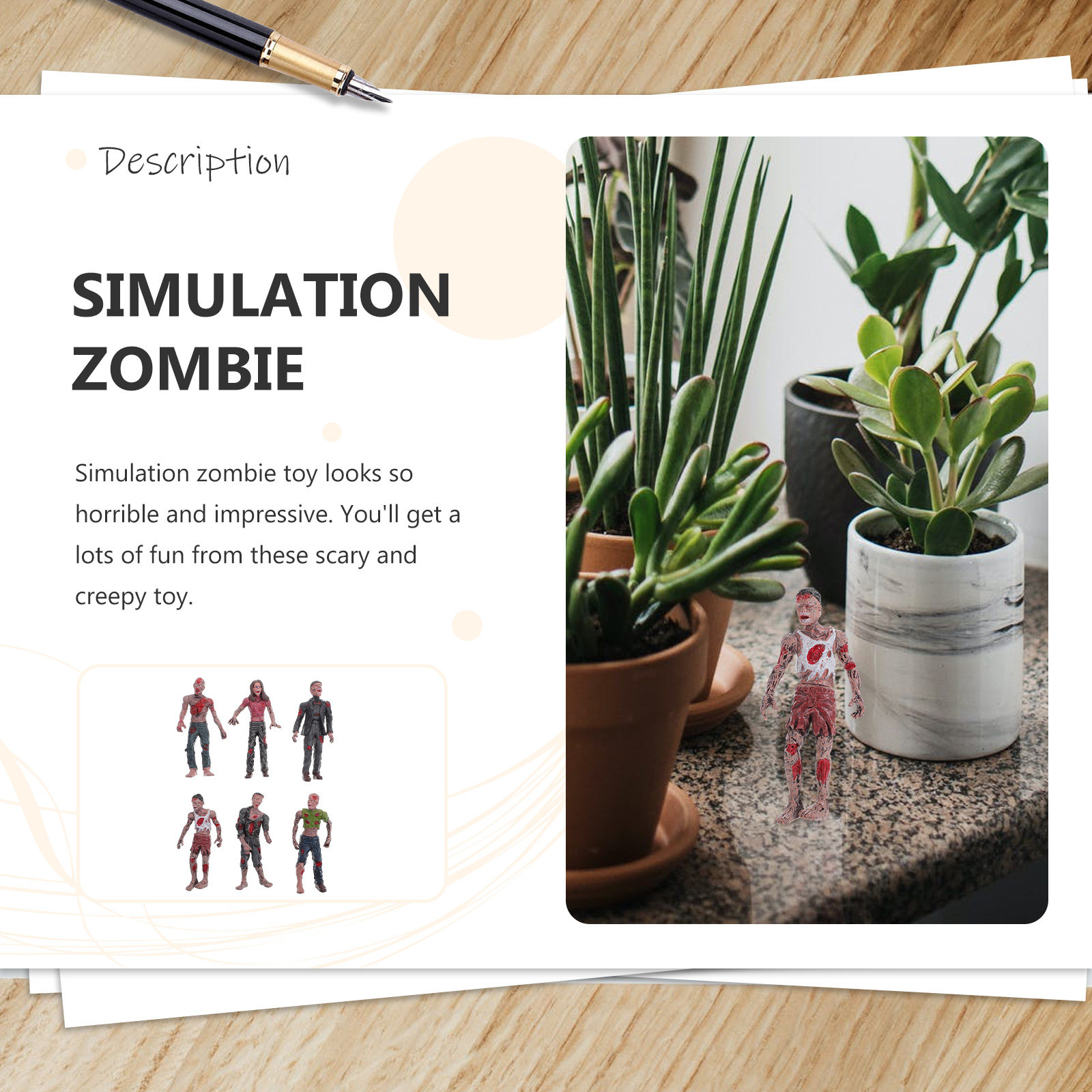 6 uds., juguetes de decoración - Kids Zombie Toys reseña y precio