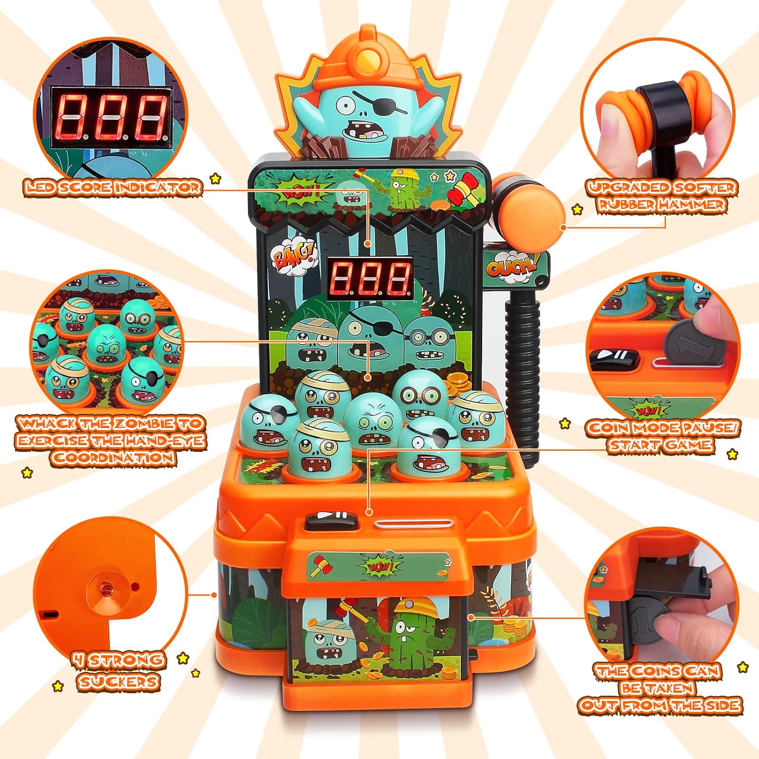 Juego de Golpear Zombis para N - Kids Zombie Toys reseña y precio