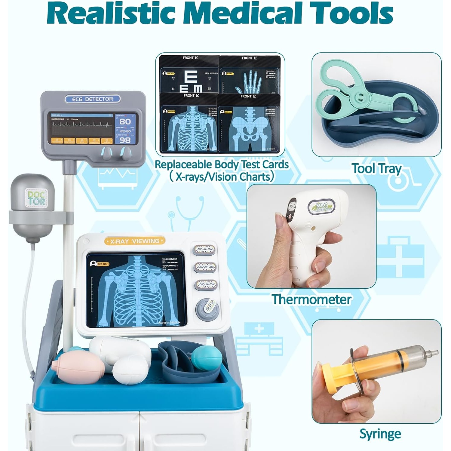 Kit médico de juguete para jue - Kids Xray Toys reseña y precio